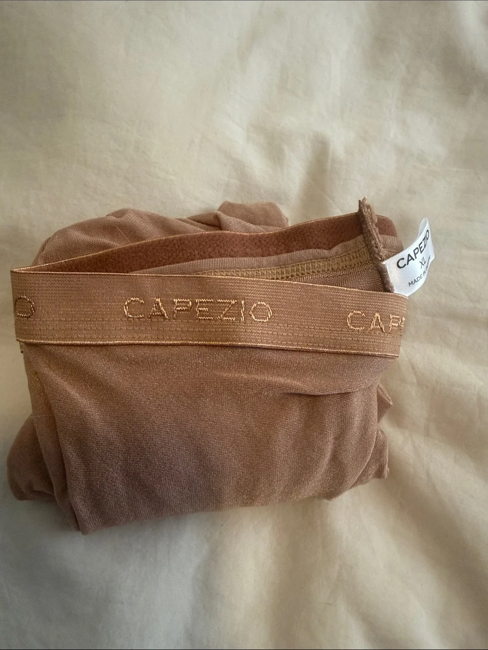 Ultra Shimmery Footed Tight Capezio Suntan XL
